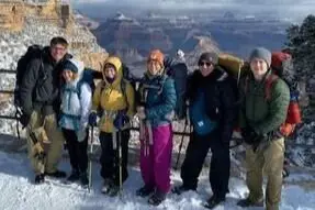 Tricia Lister and her family hiking the Grand Canyon