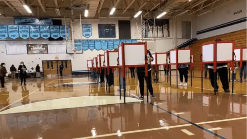 people voting in Louisville, KY